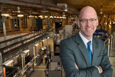 John Hill, NSLS-II Director, is shown here overlooking the Electron-Spectro-Microscopy Beamline on the NSLS-II Experimental Floor.  