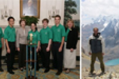 Francois Greer, second from right, and the team from State College Area High School were welcomed to the White House in 2008 by First Lady Laura Bush.  