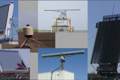 Collage of several different radar pictures.