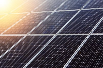 generic PV panel with sun hitting it