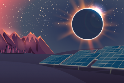 The moon blocks the sun and creates an eclipse