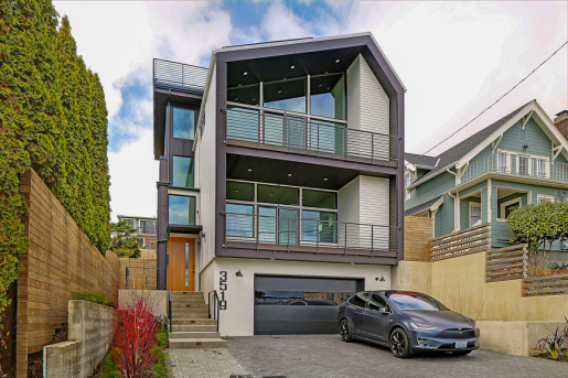 Dwell Development built this 3,989 -square-foot custom home in Seattle, Washington, to the high performance criteria of the U.S. Department of Energy Zero Energy Ready Home (ZERH) program.