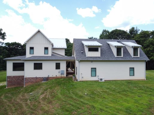 S.D. Jessup Construction built this 5,396-square-foot custom home in Pilot Mountain, North Carolina, to the high performance criteria of the U.S. Department of Energy Zero Energy Ready Home (ZERH) program.