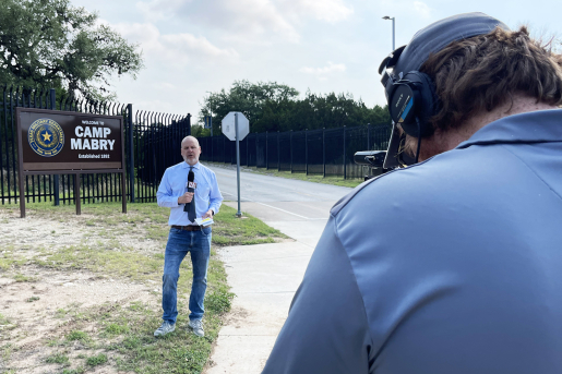 The Cobalt Magnet 22 exercise scenario centered on Camp Mabry in Austin, Texas. Here, a simulated media team from Argonne National Laboratory reports from the scene.