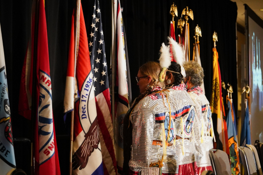 Retiring of the Colors ceremony by Native American Women Warriors closes out the 2022 Tribal Clean Energy Summit in Washington, DC.