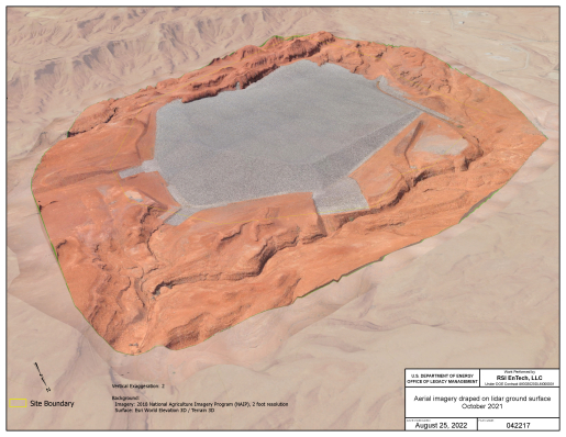 Aerial Imagery of the Mexican Hat, Utah, Disposal Site (October 2021).