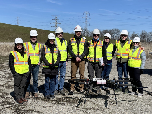 LM Aviation team at Fernald Preserve, Ohio Site.