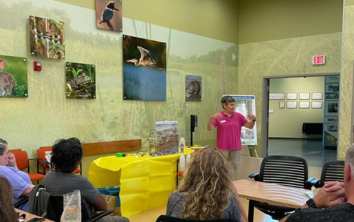 Teachers learning information about groundwater contamination to share in STEM programs at their schools (2023).
