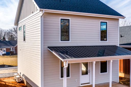 Howard Building Science built this 1,380-square-foot affordable home in Granite Falls, North Carolina, to the high performance criteria of the U.S. Department of Energy’s Zero Energy Ready Home (ZERH) program.