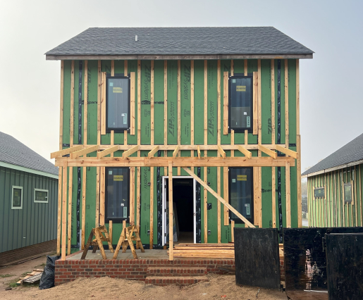 Howard Building Science built this 1,380-square-foot affordable home in Granite Falls, North Carolina, to the high performance criteria of the U.S. Department of Energy’s Zero Energy Ready Home (ZERH) program.