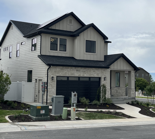 Woodside Homes built this 3,192-square-foot production home in West Jordan, Utah, to the high performance criteria of the U.S. Department of Energy’s Zero Energy Ready Home (ZERH) program.