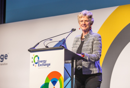 A person speaking at the podium.