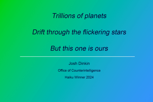 Trillions of planets Drift through the flickering stars But this one is ours