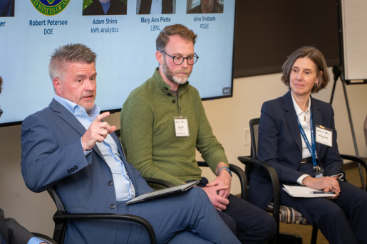 Panel presenters discuss markets and deployment at the Frontiers in Energy Storage workshop. 