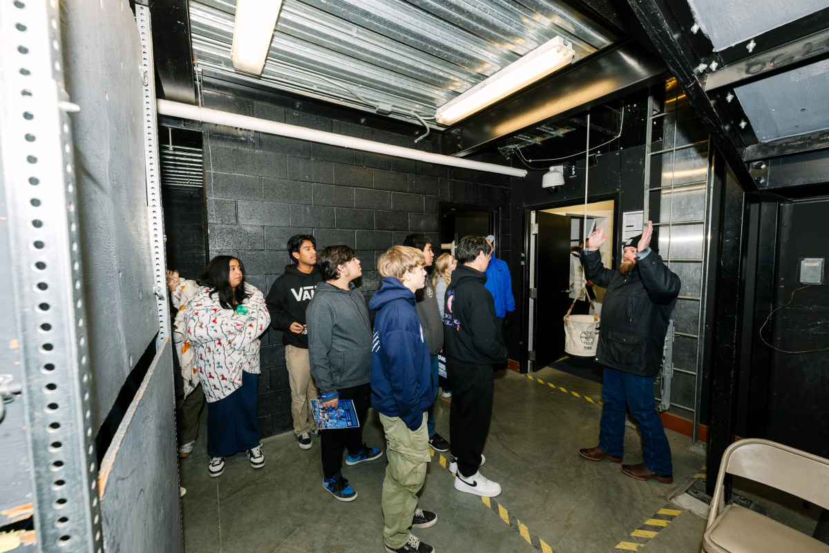 Students visit the Volpentest HAMMER Federal Training Center's Search & Rescue Building.