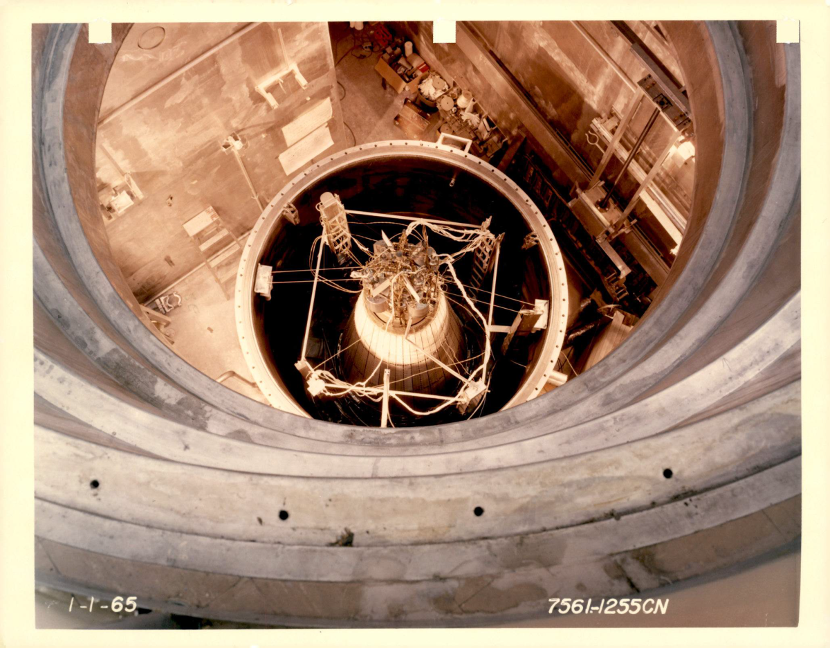 Overhead view of SNAP-10 reactor 