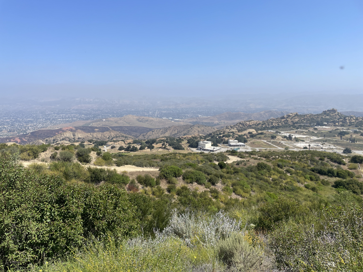 Sandy Fire smoke behind SSFL