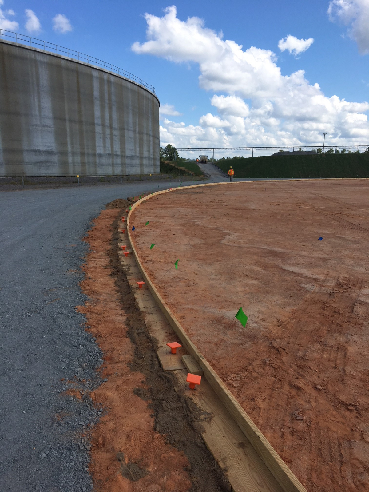 A large building and dirt site at SRS