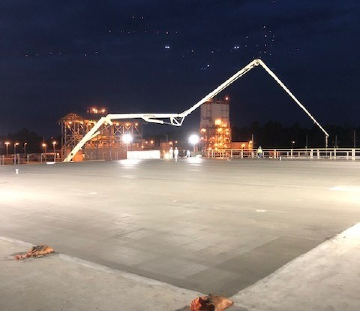 Concrete being poured
