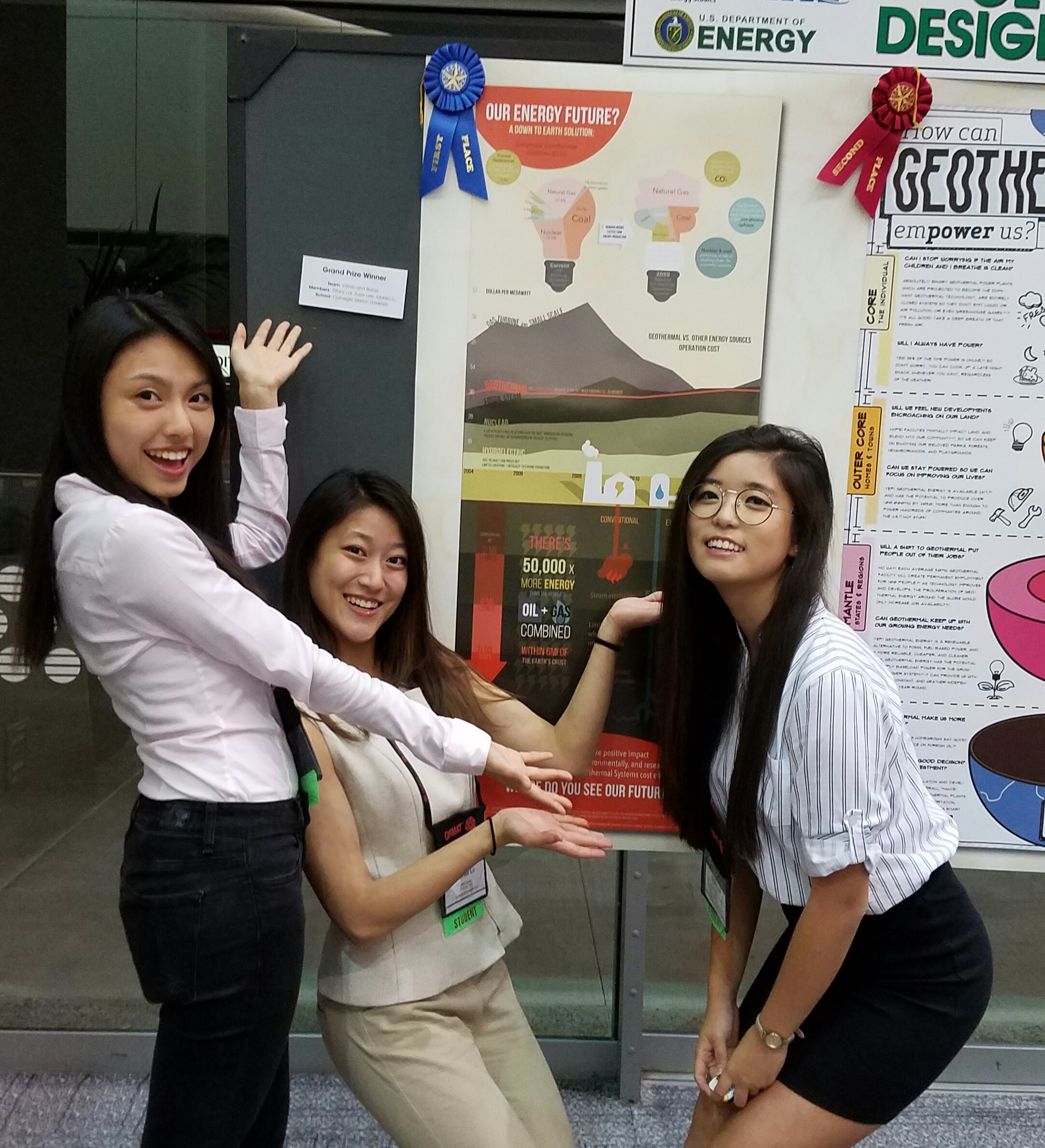 Members of Carnegie Mellon’s Team Infinity and Below (Tiffany Lai, Marisa Lu and Susie Lee), make their mark at the 2016 Geothermal Resources Council Annual Meeting. 20161024_061437.jpg