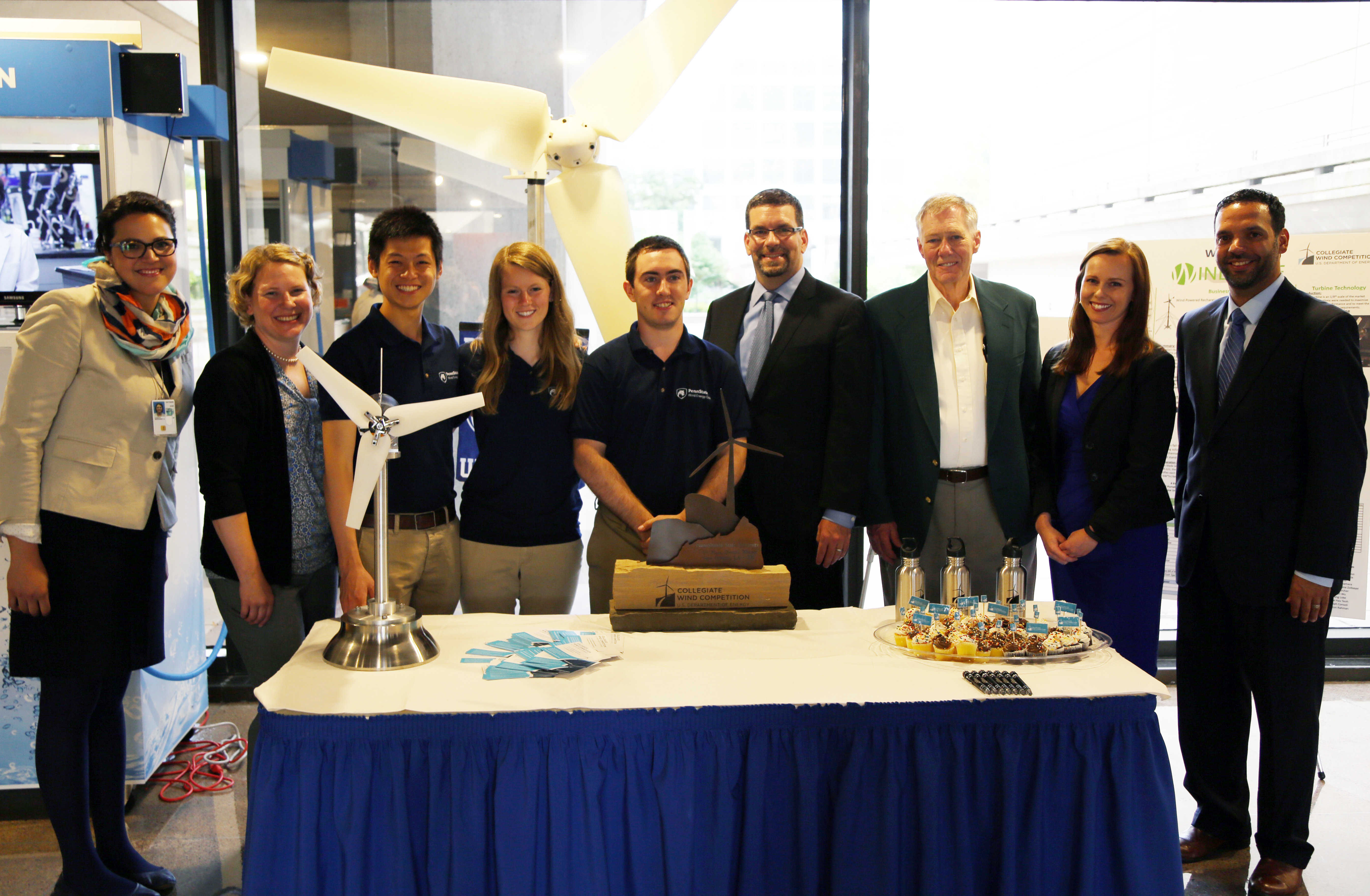 The Penn State team met with EERE's David Friedman (fourth from right) and Jose Zayas (far right). (Jeremy Kahn, The Hannon Group) 238A5042.jpg