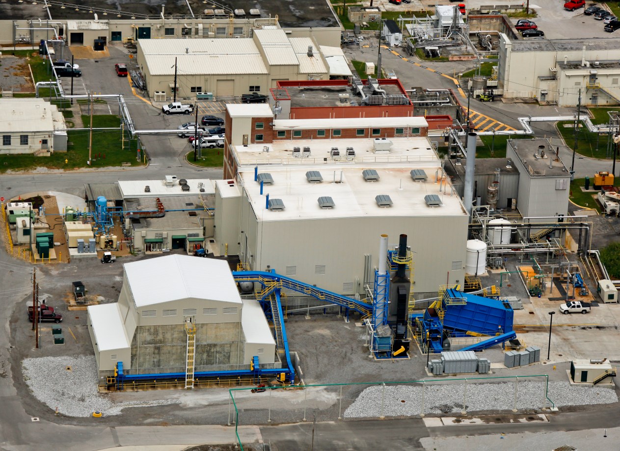 Arial view of an industrial facility.
