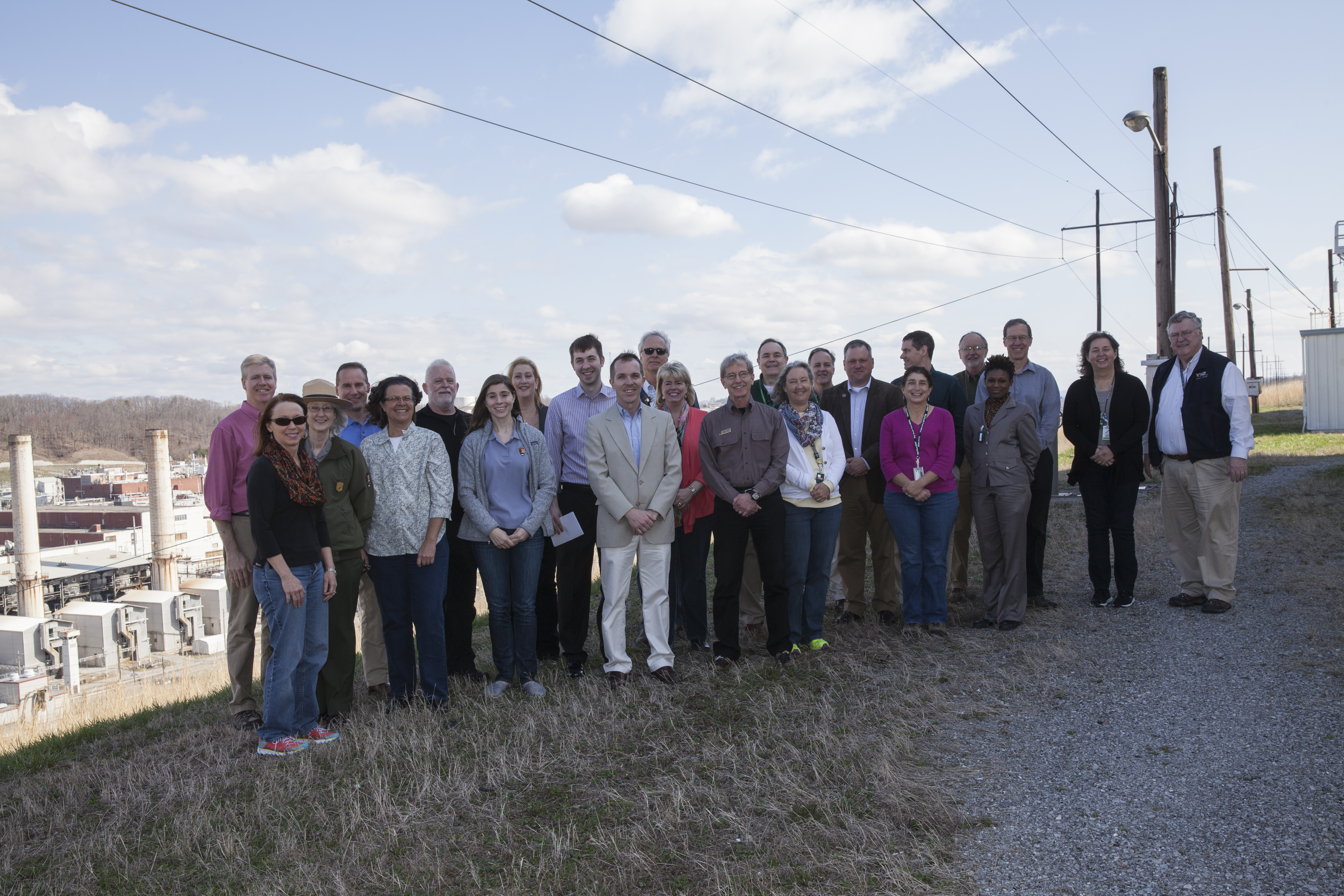 DOE/NPS team photo at the Y-12 National Security Complex overlook DOE/NPS team photo at the Y-12 National Security Complex overlook