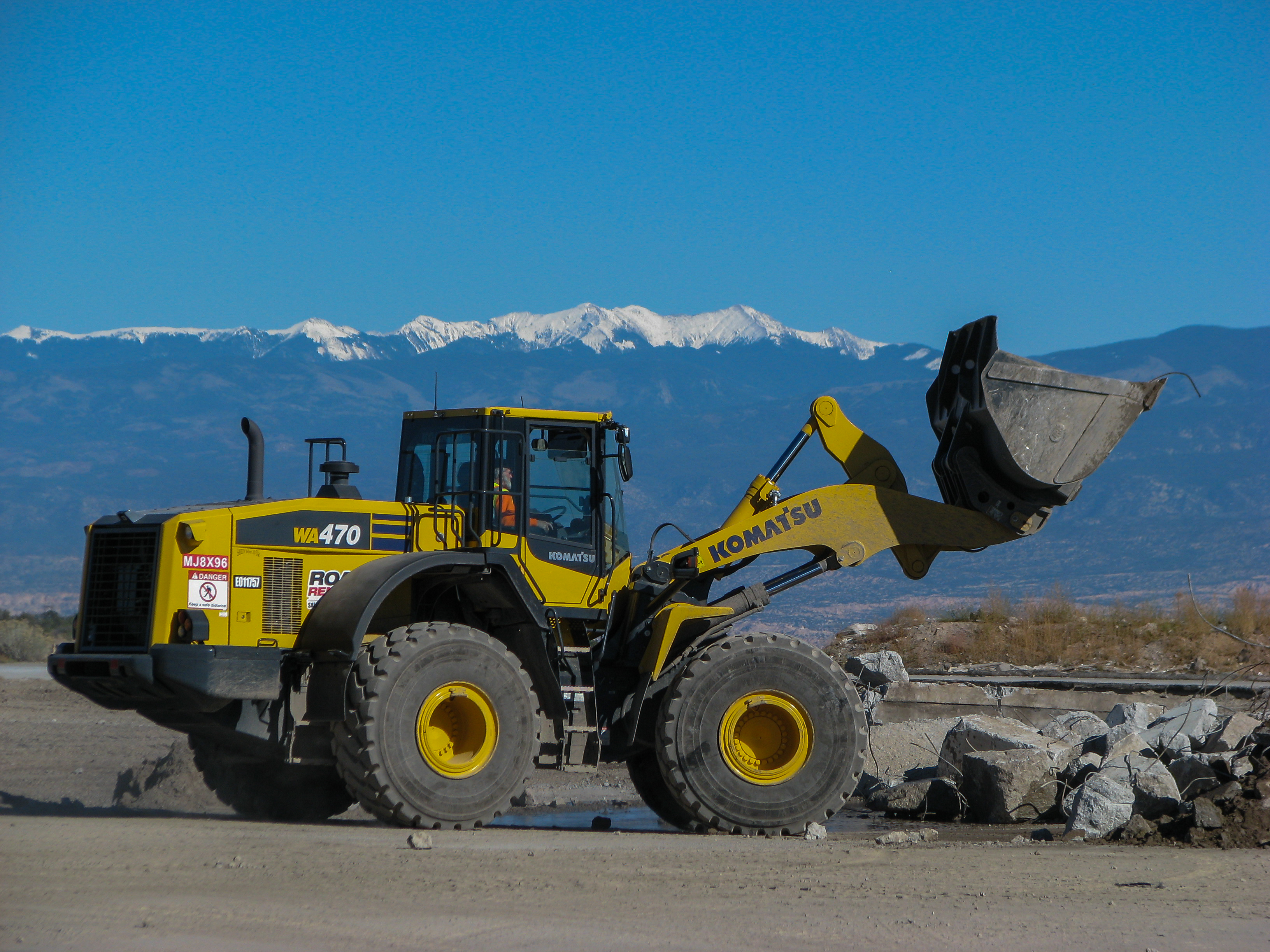 Removing concrete at the airport landfill. Removing concrete at the airport landfill