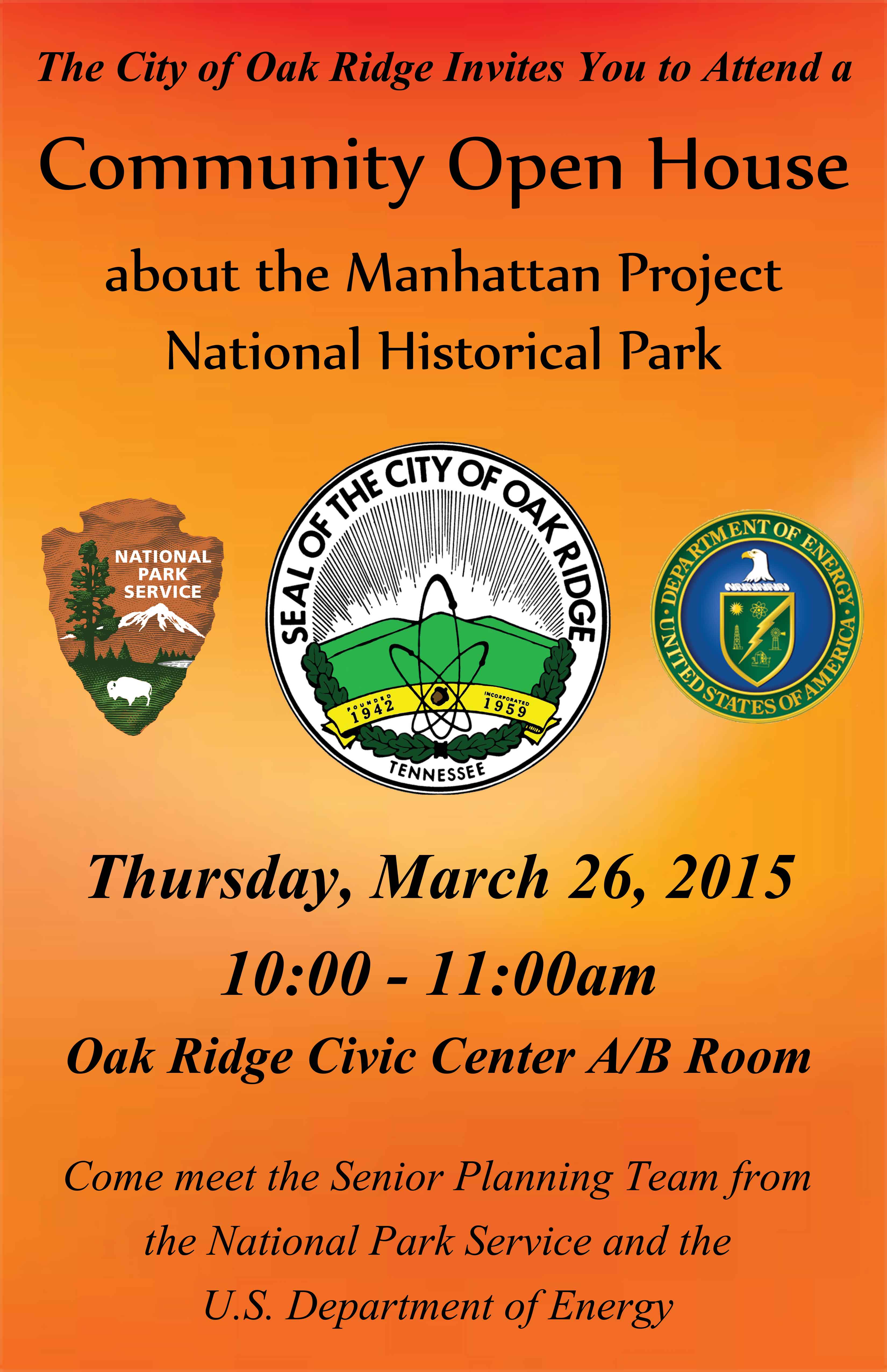 City of Oak Ridge publicity poster City of Oak Ridge publicity poster
