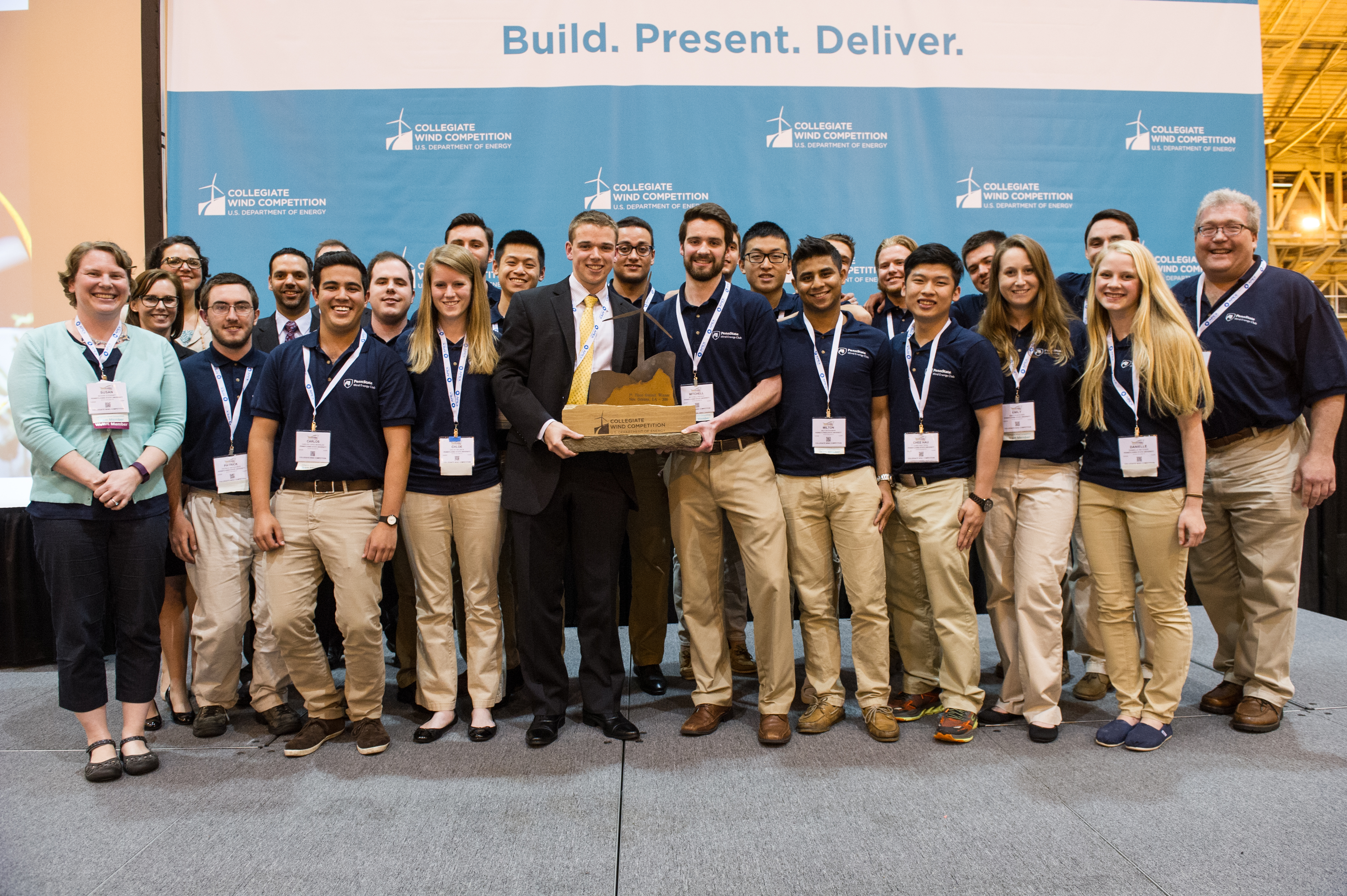 The Penn State team celebrates its win at the Collegiate Wind Competition in New Orleans. (Dennis Schroeder, National Renewable Energy Laboratory) Team shot.jpg