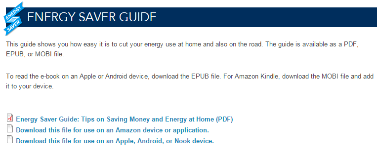 Example of linking in Energy Savers