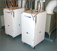 Two 36-ton geothermal heat pumps used at the College of Southern Idaho. Two commercial 36-ton geothermal heat pumps being used at the College of Southern Idaho.