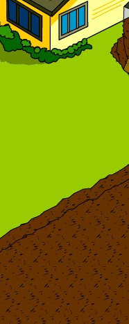 Simple illustration showing the transfer of heat from the ground to a building space to provide space heating.