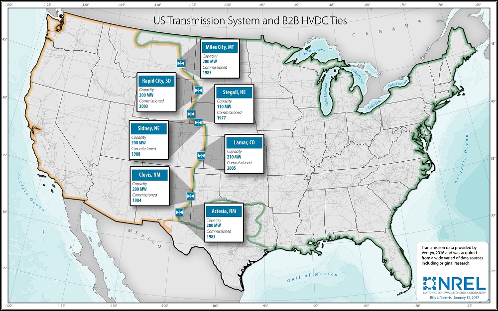 Project partners on the Interconnections Seam Study have developed four scenarios to analyze and identify options for replacing the seven facilities that currently link the systems with more modern high-voltage, direct current technology. Seam study