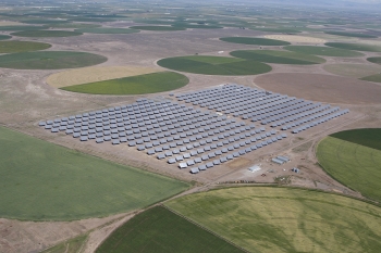 The Alamosa Solar project in Colorado is the largest high-concentration solar facility in the world. | Photo courtesy of Cogentrix. The Alamosa Solar project in Colorado is the largest high-concentration solar facility in the world. | Photo courtesy of Cogentrix.