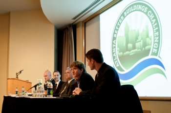 This is the Atlanta Better Buildings Challenge Breakout Session Panel with representatives from the City of Atlanta Office of Sustainability, Southface, the U.S. General Services Administration, and two Atlanta BBC partner organizations. | Photo courtesy of Fred Perry Photography This is the Atlanta Better Buildings Challenge Breakout Session Panel with representatives from the City of Atlanta Office of Sustainability, Southface, the U.S. General Services Administration, and two Atlanta BBC partner organizations. | Photo courtesy of Fred Perry Photography