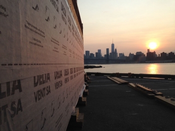 The New York City College of Technology is weatherproofing its house, called DURA, at a Brooklyn Navy Yard construction site. | Photo courtesy of New York City College of Technology. The New York City College of Technology is weatherproofing its house, called DURA, at a Brooklyn Navy Yard construction site. | Photo courtesy of New York City College of Technology.