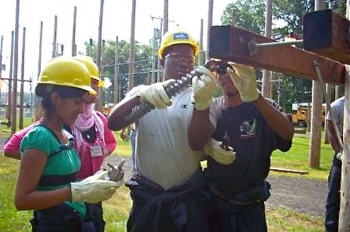 A student gets hands-on experience in the electric sector during an internship and mentoring program with Northeast Utilities, through ARRA workforce development funding. | Photo courtesy of Office of Electricity Delivery and Energy Reliability. A student gets hands-on experience in the electric sector during an internship and mentoring program with Northeast Utilities, through ARRA workforce development funding. | Photo courtesy of Office of Electricity Delivery and Energy Reliability.