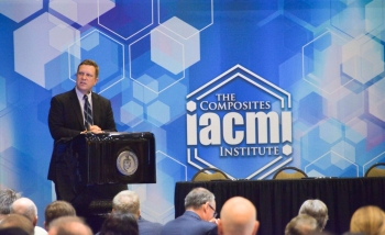 Assistant Secretary for Energy Efficiency and Renewable Energy Dr. David Danielson speaks during the launch of the Institute for Advanced Composites Manufacturing Innovation in Knoxville, Tennessee. | Photo courtesy of Oak Ridge National Laboratory.
Assistant Secretary for Energy Efficiency and Renewable Energy Dr. David Danielson speaks during the launch of the Institute for Advanced Composites Manufacturing Innovation in Knoxville, Tennessee. | Photo courtesy of Oak Ridge National Laboratory.