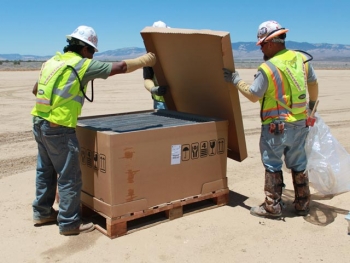 Antelope Valley Solar Ranch employed about 900 workers at peak construction. | Photo courtesy of First Solar. Antelope Valley Solar Ranch employed about 900 workers at peak construction. | Photo courtesy of First Solar.