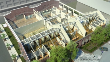 This model of a renovated historic building -- Building 661 -- in Philadelphia will house the Energy Efficient Buildings Hub. The facilityâs renovation will serve as a best practices model for commercial building design, historic adaptive re-use, and energy efficiency innovation through continuous retrofit. This model of a renovated historic building -- Building 661 -- in Philadelphia will house the Energy Efficient Buildings Hub. The facilityâs renovation will serve as a best practices model for commercial building design, historic adaptive re-use, and energy efficiency innovation through continuous retrofit.