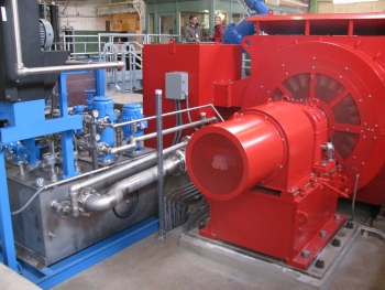 The Boulder Canyon Hydroelectric Facility's new, highly-efficient turbine. | Photo courtesy of the city of Boulder, Colorado. The Boulder Canyon Hydroelectric Facility's new, highly-efficient turbine. | Photo courtesy of the city of Boulder, Colorado.