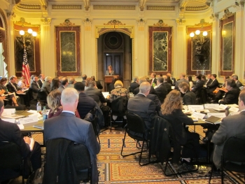Last week, Better Buildings Challenge partners and others discussed how these organizations are successfully making energy efficiency a key part of how they do business. | Photo courtesy of Monica Neukomm, Energy Department. Last week, Better Buildings Challenge partners and others discussed how these organizations are successfully making energy efficiency a key part of how they do business. | Photo courtesy of Monica Neukomm, Energy Department.