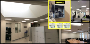 BEMOSS deployment in Equipment Bureau building in Arlington, VA, for control of lighting circuits. Photo Courtesy: BEMOSS team, Virginia Tech
BEMOSS deployment in Equipment Bureau building in Arlington, VA, for control of lighting circuits. Photo Courtesy: BEMOSS team, Virginia Tech