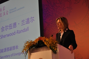 Deputy Secretary Elizabeth Sherwood-Randall speaks at a meeting during a Business Development Mission to the People's Republic of China. Deputy Secretary Elizabeth Sherwood-Randall speaks at a meeting during a Business Development Mission to the People's Republic of China.