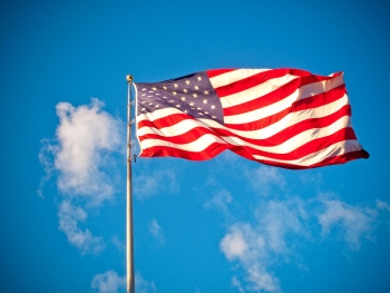 The American flag flying over the Veterans Memorial in San Jose. | Courtesy of Flickr user <a href="http://www.flickr.com/photos/harshlight/3235468239/">HarshLight</a>, Creative Commons. The American flag flying over the Veterans Memorial in San Jose. | Courtesy of Flickr user <a href="http://www.flickr.com/photos/harshlight/3235468239/">HarshLight</a>, Creative Commons.
