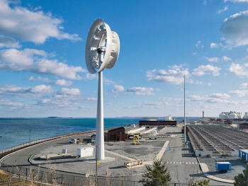 Inspired by the design of jet engines, ARPA-E awardee FloDesign flipped wind turbine design on its head and developed a shrouded turbine -- essentially three blades surrounded by two different sized fiberglass frames. | Photo courtesy of Fast Company. Inspired by the design of jet engines, ARPA-E awardee FloDesign flipped wind turbine design on its head and developed a shrouded turbine -- essentially three blades surrounded by two different sized fiberglass frames. | Photo courtesy of Fast Company.