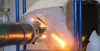 The Energy Department's project partner Foro Energy lab tests a high power laser tool with a patented technology that could maximize heat recovery from geothermal wells. Source: Foro Energy. The Energy Department's project partner Foro Energy lab tests a high power laser tool with a patented technology that could maximize heat recovery from geothermal wells. Source: Foro Energy.