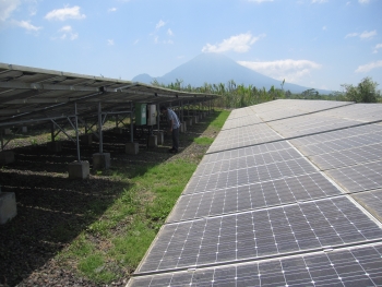 Solar photovoltaic power plant in rural Indonesia. EEREâs project on Sustainable Energy for Remote Indonesian Grids (SERIG) conducted feasibility studies for generating electricity from renewable resources â including solar, wind, and biogas emitted from the process waste of mills that produce palm oil â to displace electricity generation from high-cost, imported diesel fuel in remote Indonesian communities. | Photo by Rob Sandoli Solar photovoltaic power plant in rural Indonesia. EEREâs project on Sustainable Energy for Remote Indonesian Grids (SERIG) conducted feasibility studies for generating electricity from renewable resources â including solar, wind, and biogas emitted from the process waste of mills that produce palm oil â to displace electricity generation from high-cost, imported diesel fuel in remote Indonesian communities. | Photo by Rob Sandoli