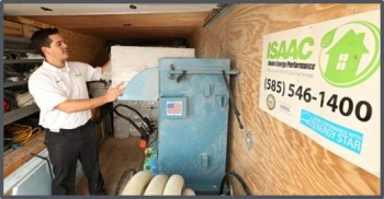 Isaac Home Energy Performance, Rochester, NY, Industry Leadership. |An Isaac Home Energy Performance contractor prepares for a project.
Isaac Home Energy Performance, Rochester, NY, Industry Leadership. |An Isaac Home Energy Performance contractor prepares for a project.
